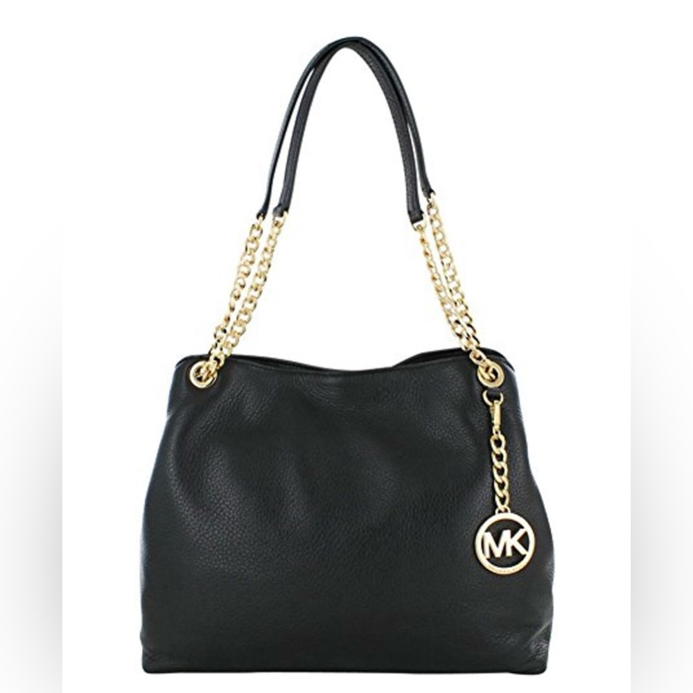 Michael Kors Black Jet Chain Leather Purse